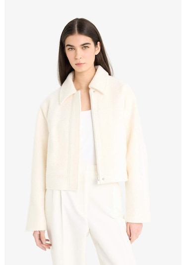 Defacto Regular Fit Polo Yaka Kaşe Mont E8630ax25auer128 Ekru