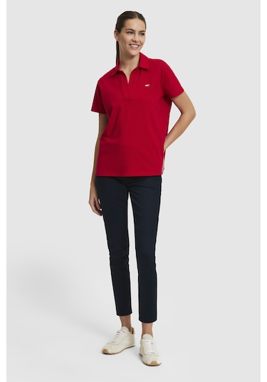 U.S. Polo Assn. U.s. Polo Assn. Kadın Kırmızı Tişört Basic 50323447-vr171 Basıc Kırmızı