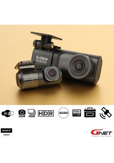 Gnet Gonw 2ch Fullhd Hdr Wi-fi Akıllı 2 Kameralı Araç Kamerası