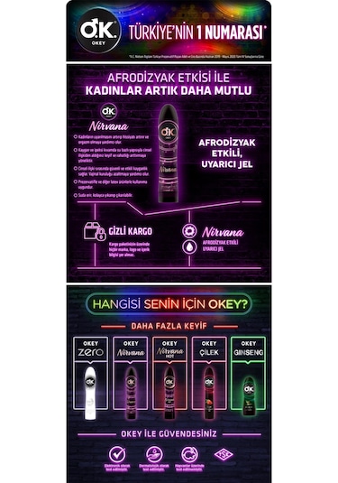 Okey Kayganlaştırıcı Jel 100ml Nirvana 4 Lü Set
