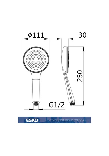 Esko Duş Başlığı, El Duşu 208468424 Krom