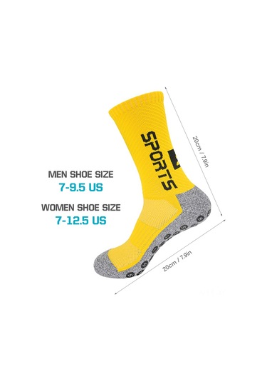 Konesam Antibakteriyel Kadife Futbol Çorabı Erkek Kadın Orta Uzunluklu Kaymaz Tabanlı Spor Çorap Beyaz Beyaz