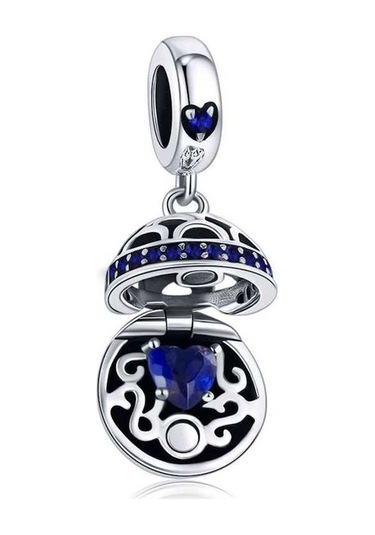 Fastbuy S925 Ayar Gümüş Aşk Sürpriz Kolye Ve Bilezik Seti - Mavi Renkli Aksesuarlar Çok Renkli