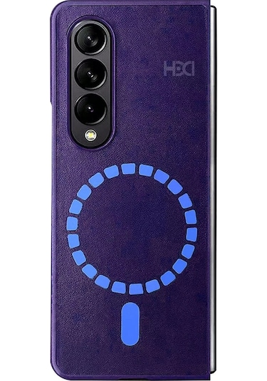 Samsung Galaxy Z Fold 3 Kılıf Hbc-156 Forum Magneticsafe Kapak - Derin Mor
