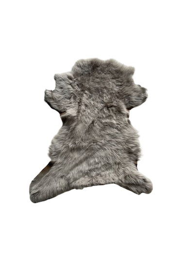 Gerçek Uzun Tüylü Koyun Postu Açik Vizon