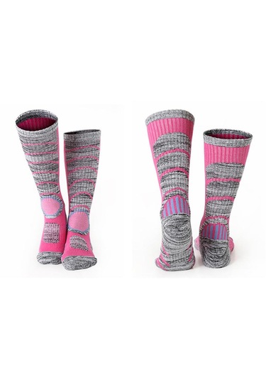 Homyl Kadın Kış Sıcak Spor Yürüyüş Çorap Termal M-mor Mor