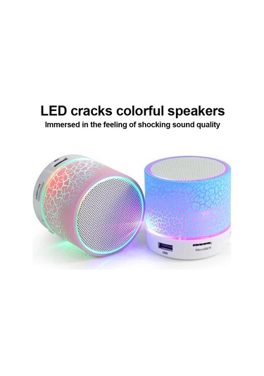 Bluetooth Mini Hoparlör Kablosuz Hoparlör Renkli Led Tf Kart Usb
