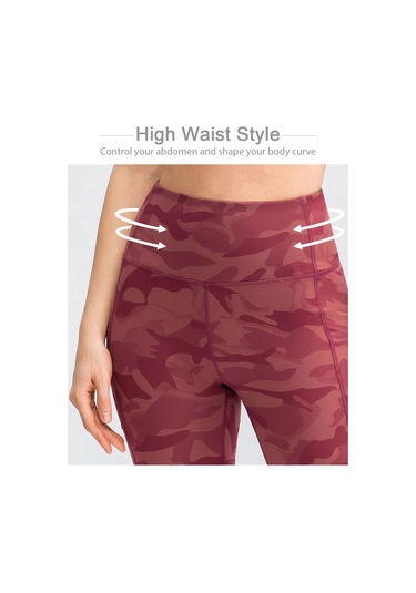 Springsun Kadın Spor Şortu - Yüksek Bel, Nefes Alabilir Kumaş, Yan Cepli, Antrenman Ve Yoga İçin Mor