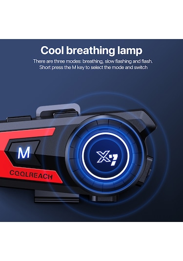 Xindoker Coolreach X7 Moto Kask Bluetooth Kulaklığı - Bt5.0, Ip67 Su Geçirmez, Gürültü Azaltma, 800mah Pil, Çift Telefon Bağlantısı Gümüş