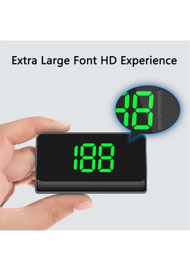 Fosenze Araç Gps Hud Yüksek Keskinlikli Hız Gösterici, Usb İle Otomatik Bağlanma, Tam Desteksiz Kurulum Km/sa, Yeşil Işık