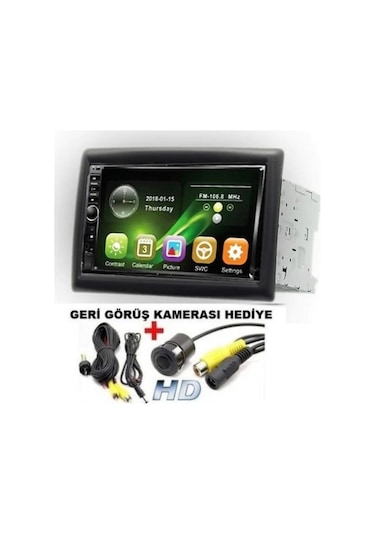 Renault Megane 2 Uyumlu Kameralı Cerceveli 7 İnç Double Teyp