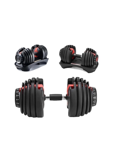 Ayarlanabilir Dambıl Ve Stand Seti 2 X 40 Kg Ayarlanabilir Mekanizmalı Dambıl + Dambıl Standı