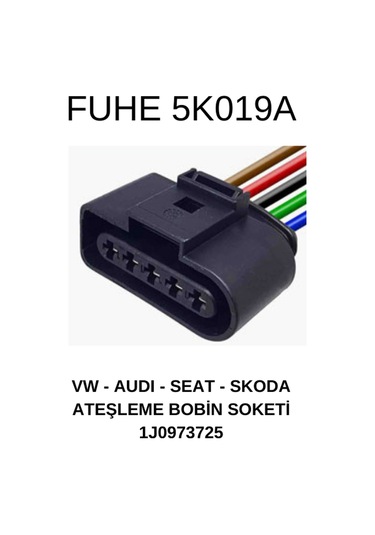 Volkswagen - Audi̇ - Seat - Skoda Ateşleme Bobi̇n Soketi̇ 5 kablolu 1j0973725