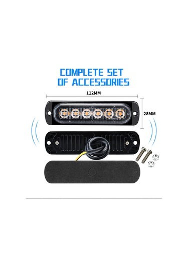 Suofeng 12-24v Led Acil Durum Işık Barı - 16 Modlu, Ip65 Su Geçirmez, 50.000 Saat Ömürlü