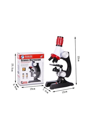 Techtic 100x-1200x Eğitici Mikroskop Kiti Zoom Science Led Işıklı