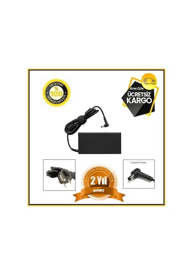 MSI Uyumlu Gt640 Gt725 19.5V 6.15A 5.5 x 2.5 MM Adaptör Şarj Aleti