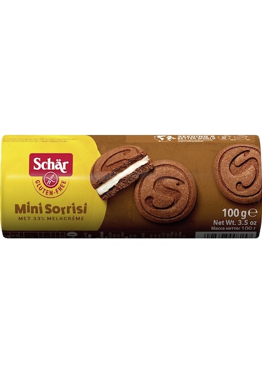 Schar Mini Sorrisi Glutensiz Kaymaklı Çikolatalı Bisküvi 12 x 100 G