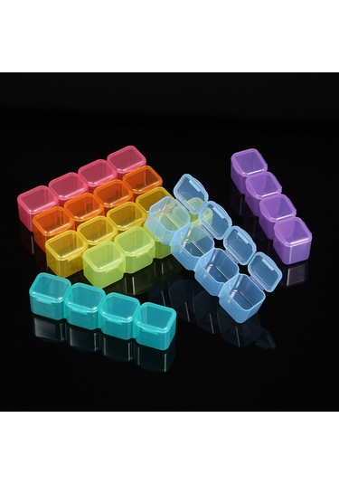 Padalink 28 Bölmeli Pembe Akrilik Manikür Alet Kutusu - Taşınabilir, Şeffaf Kapaklı, Ayrı Bölmelerle Dekoratif Depolama Diğer