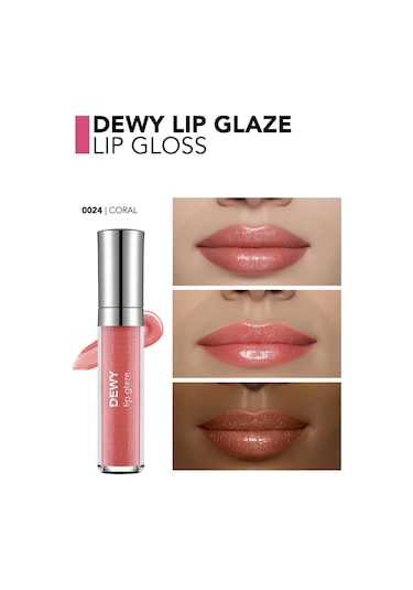 Flormar Besleyici Dudak Parlatıcısı - Dewy Lip Glaze - 024 Coral-8682536069441