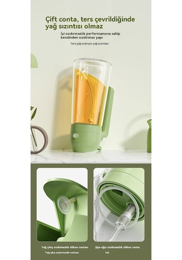 Eternal Lucka Kapalı Presli Yağ Püskürtme Şişesi Beyaz 470 ML