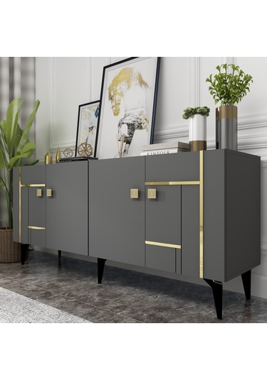 Maddera Konsol Antrasit-altın