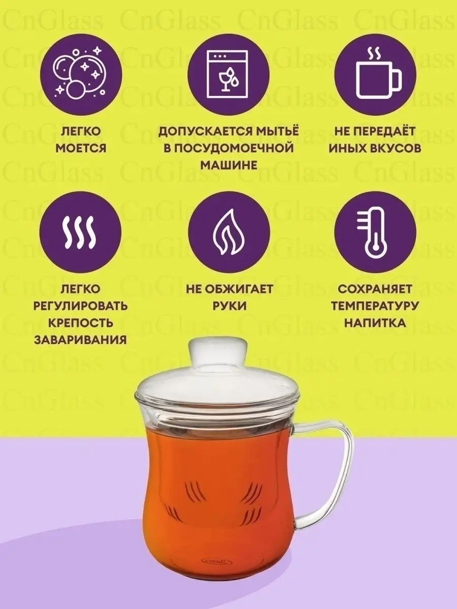 Cnglass 300 Ml Filtreli Cam Demlik Kupası, Kolba Ve Kapaklı. 28795781 Beyaz