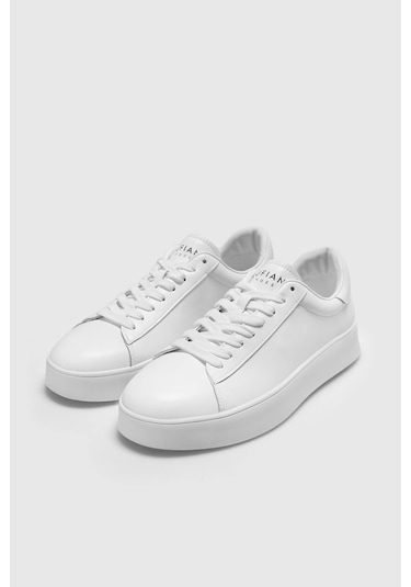 Lufian Anton Erkek Hakiki Deri Sneaker Beyaz 111230254 Beyaz