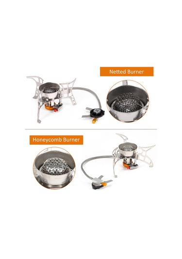 Maiyame Lixada Taşra Çalışır Çelik Kompakt Kamp Ocağı - Uzun Gaz Tankı Bağlantısı Ve Honeycomb Isıtıcı Kafa Çok Renkli