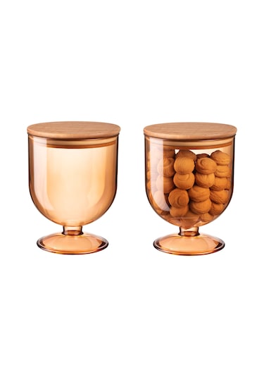 Madame Coco Marion Ahşap Kapaklı Saklama Kabı 1600ml 1ksakl0437