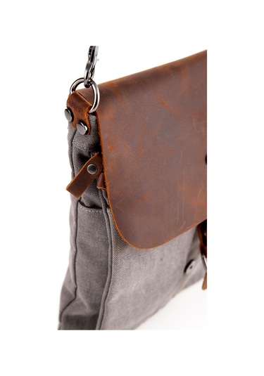 Ççs 31350 Kanvas Postacı Çantası-gri Gri