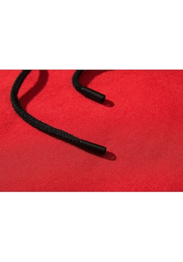 Lucifer Text Kırmızı Reglan Kol Unisex Sweatshirt Hoodie Kırmızı