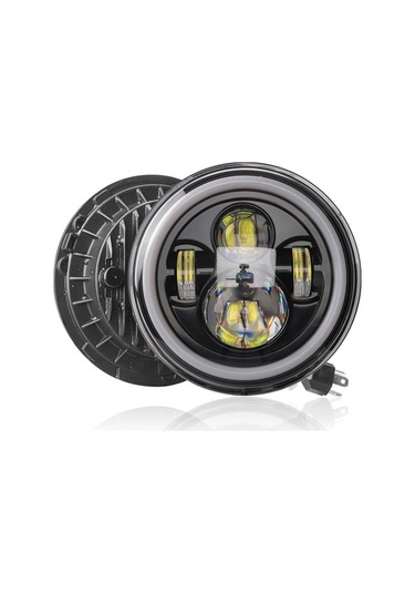 Pazly 7 İnç Retro Led Motosiklet Fısıltısı, Jeep Wrangler İçin 12v/24v, 6000k Beyaz Işık, Ip67 Su Geçirmez