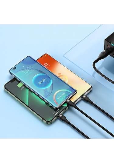 Novahub Flash Serisi Iı 100w Type-c Lightning Micro 3in1 Hızlı Şarj Cihazı