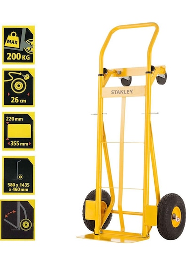 Stanley Mt520 150/200kg Endüstriyel Çok Fonksiyonlu El Arabası