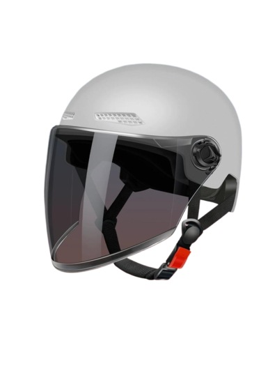 Eternal Luck Elektrikli Araç Uzun Ayna Açık Motosiklet Kaskı Gri