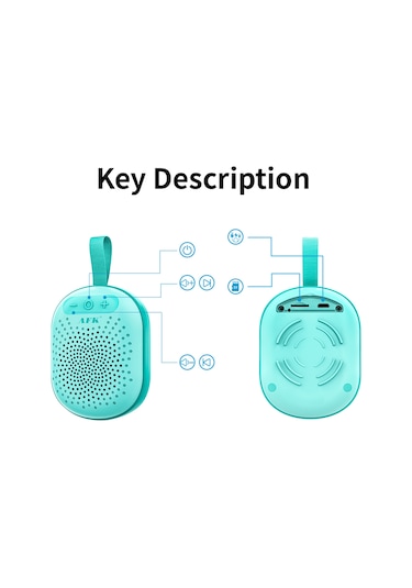 Ximistore9 Bt513 Bluetooth Hoparlörü, Taşınabilir Müzik Çalar, Bluetooth 5.1, Tf Kart Desteği, Pembe