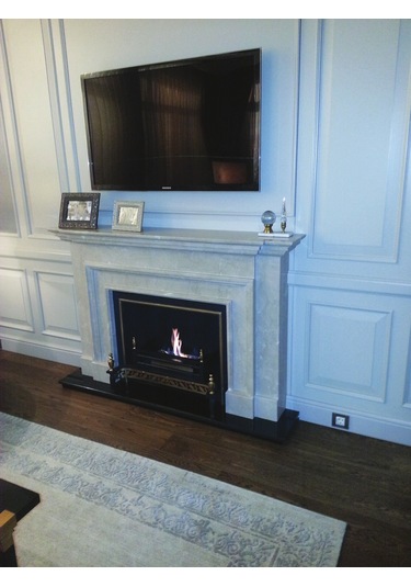 Bej Sandrıngham Model Odunlu Şömine