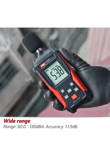 Fortunelane Ta650a Akıllı Gürültü Ölçer - 30-130db Testeri, Ev Ve İş İçin Ses Seviyesi Detektörü, Siyah-kırmızı 1 Adet 1 ADET