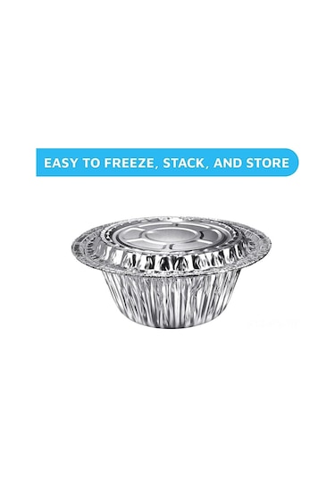 Reedark 50'li Paket Yüksek Kaliteli Alüminyum Fırın Tepsisi - Pişirme, Saklama Ve Servis İçin Gümüş