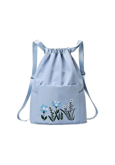 Romantic Night Seyahat Ipli Çanta Su Geçirmez Çiçek Baskı Günlük Sezonsuz Su Geçirmez İpli Mavi Tekstil 111632 Pembe Pembe