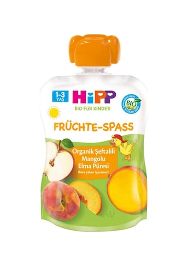 Hipp Organik Şeftalili Mangolu Elma Püresi 100 Gr-7841