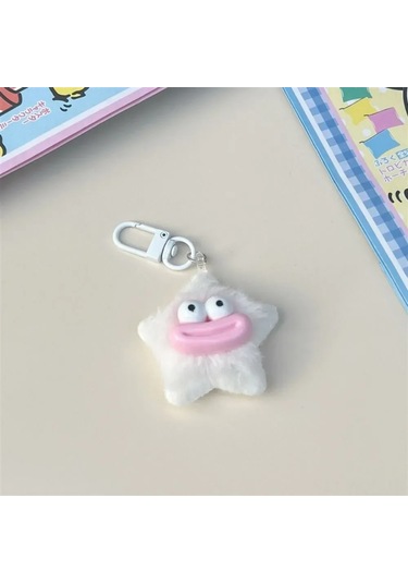 Neevoyu Pembe Yumuşak Plüsh Anahtar Zinciri - 7 Cm Sevimli Tasarım Anahtar Takımı
