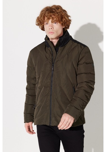 Lee Regular Fit Normal Kesim Kapüşonlu Tam Fermuarlı Haki Erkek Mont L232199801 Haki