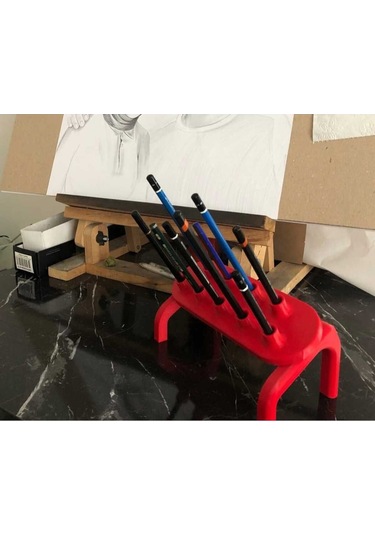 Kalem Standı Kalemlik Ressam Kalemlik Stand Siyah