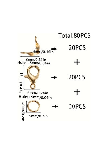 Willowhaven 60 Adet Sağlam Alaşım Istakoz Kilit Halka İle Takı Yapımı Bileklik Kolye Diğer