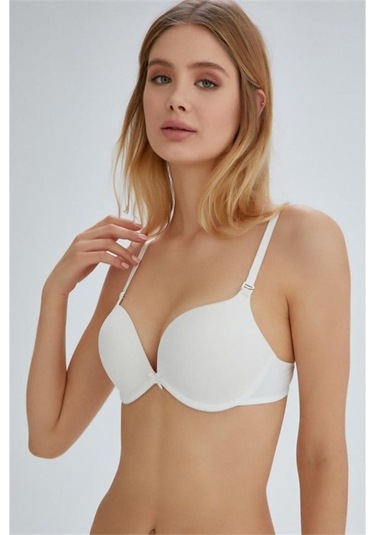 Eros Ersk130 Lilyum Kulaklı Double Push-up Tek Sütyen - Ekru Ekru