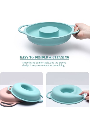 Ximistore9 Pembe Silikon Kek Kalıbı, Çıkarımı Kolay, Temizliği Kolay, Fırın Uyumlu, Çelik Çekirdekli, Ev Fırında Tart, Browni, Pasta Yapımı Pembe