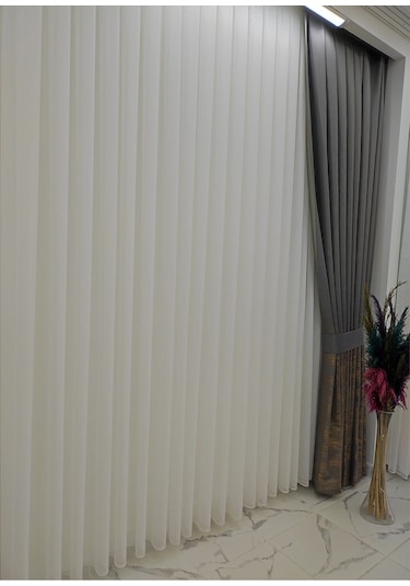 Çelik Dokuma Dökümlü Ütü Sevmez Tüm Odalar Için Spor Tül Perde (418829733)