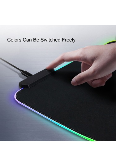 Ruicoo Rgb Aydınlatmalı Büyük Boy Oyun Mouse Pad - Usb Bağlantılı, 8 Işık Efekti, Kaymaz Taban