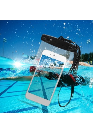 Fortunelane 15l Su Geçirmez Çanta Ve Telefon Kılıfı Seti - Su Etkinlikleri İçin Eşya Koruma Mavi Mavi